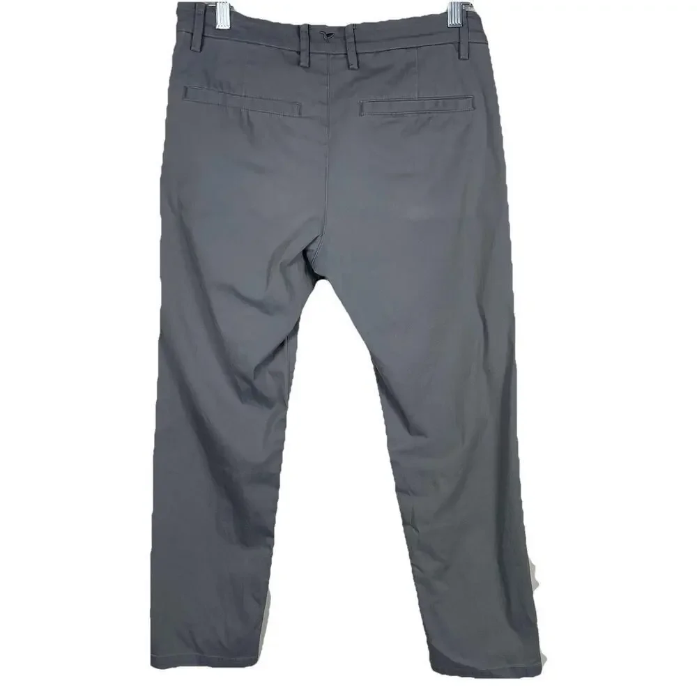 Birddogs Chino Pants Men's 30x28 Gray Stretch Performance Casual Golf Comfort